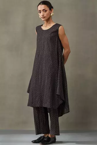 smart women regular cotton kurta with palazzos