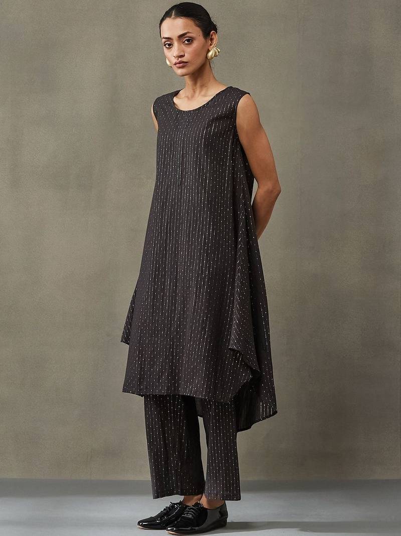 smart women regular cotton kurta with palazzos