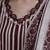 workwear women striped regular thread work cotton kurta with trousers & with dupatta