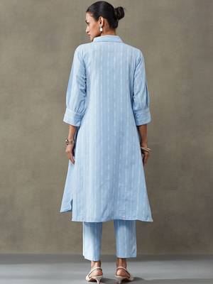 formal women floral printed regular cotton kurta with palazzos 5