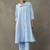 formal women floral printed regular cotton kurta with palazzos