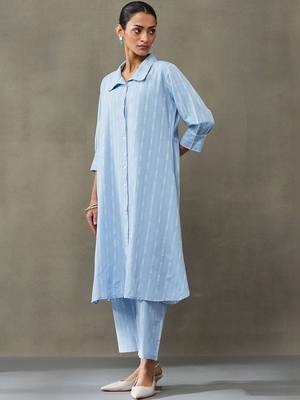 formal women floral printed regular cotton kurta with palazzos 7