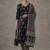 classic women floral embroidered regular beads and stones cotton kurta with trousers & with dupatta