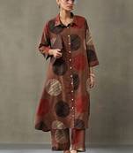 structured printed cotton kurta sets