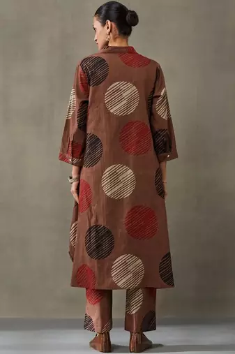 structured printed cotton kurta sets