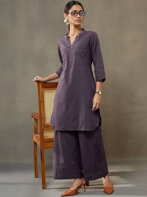 women dyed regular cotton kurta with palazzos 1