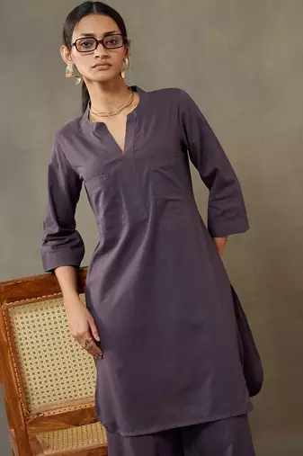 women dyed regular cotton kurta with palazzos
