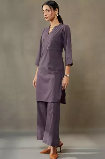 women dyed regular cotton kurta with palazzos