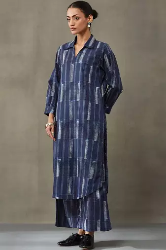 lightweight women floral printed regular cotton kurta with trousers