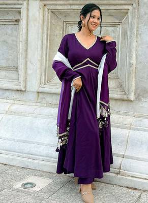 Violet bloom anarkali 1