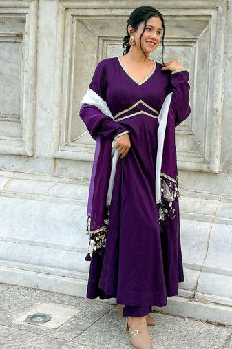Violet bloom anarkali