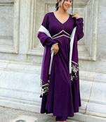 Violet bloom anarkali