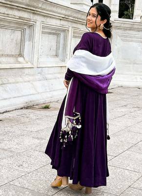 Violet bloom anarkali 2