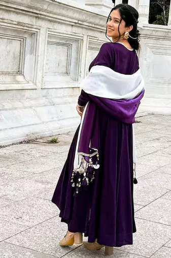 Violet bloom anarkali