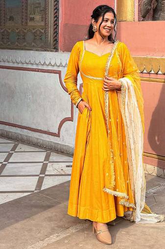 Sunflower anarkali