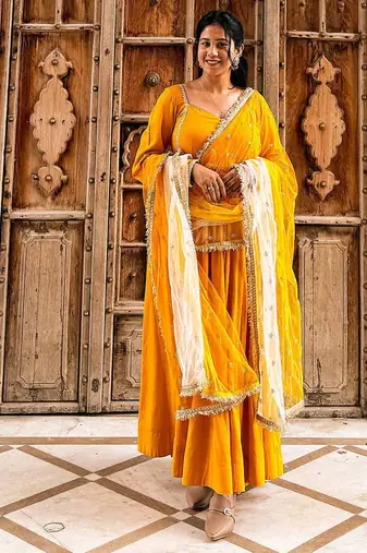 Sunflower anarkali