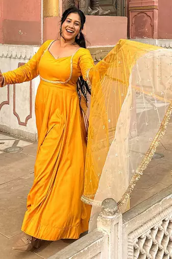 Sunflower anarkali