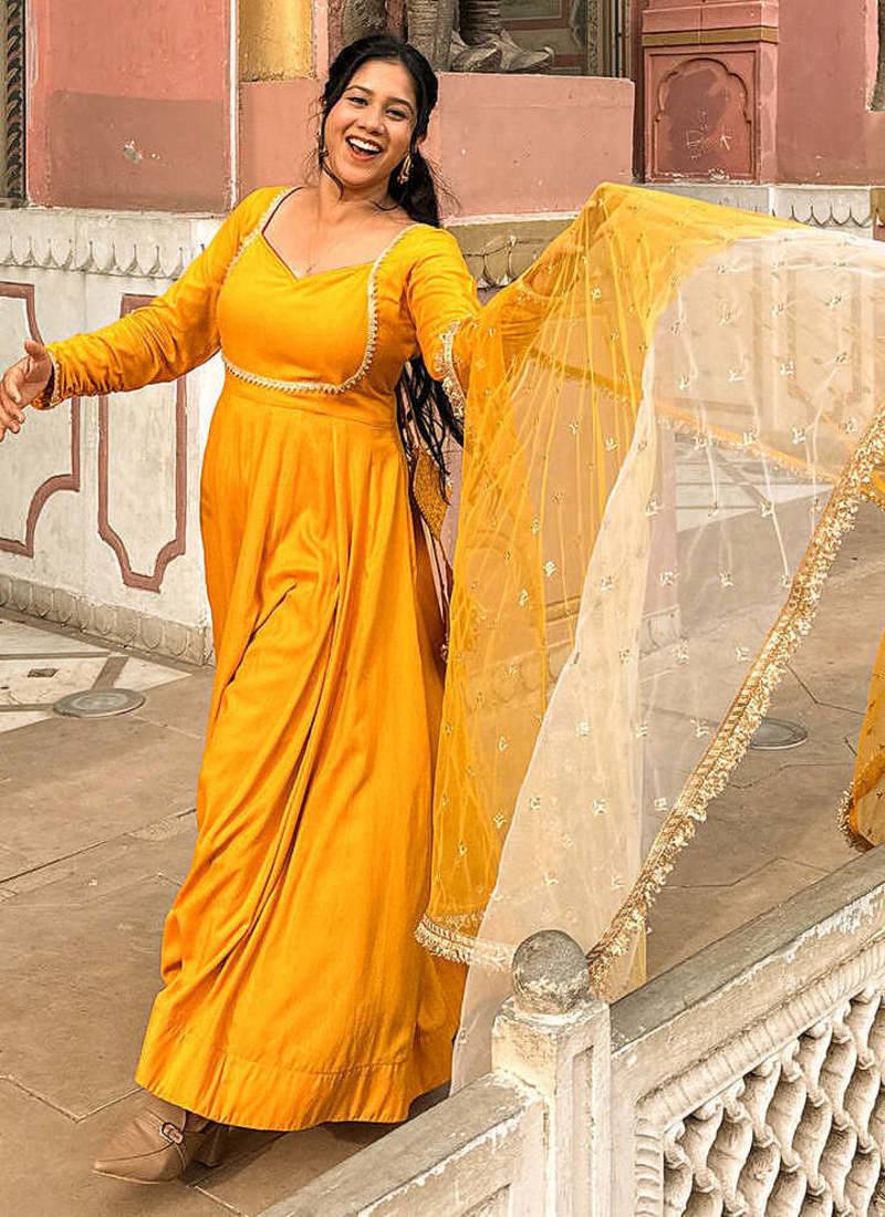 Sunflower anarkali