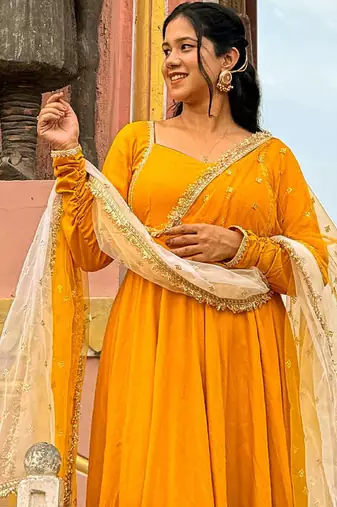 Sunflower anarkali