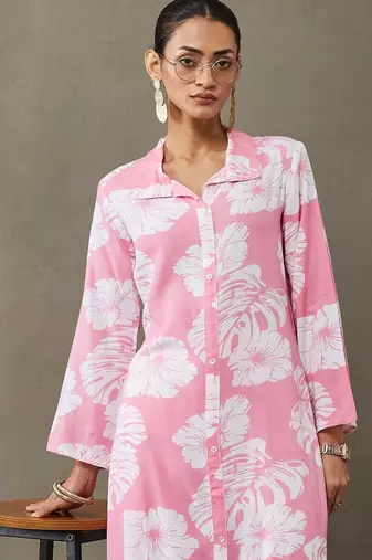 lightweight women floral printed regular kurta with palazzos