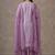 office women striped regular thread work cotton kurta with trousers & with dupatta