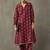 smart women floral printed regular cotton kurta with trousers