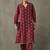 smart women floral printed regular cotton kurta with trousers