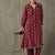 smart women floral printed regular cotton kurta with trousers