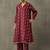smart women floral printed regular cotton kurta with trousers