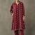 smart women floral printed regular cotton kurta with trousers