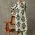 structured women floral embroidered regular thread work cotton kurta with trousers