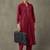 contemporary formal women regular thread work cotton kurta with trousers