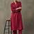 contemporary formal women regular thread work cotton kurta with trousers