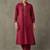 contemporary formal women regular thread work cotton kurta with trousers
