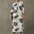 contemporary women floral printed regular gotta patti cotton kurta with trousers