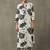 contemporary women floral printed regular gotta patti cotton kurta with trousers