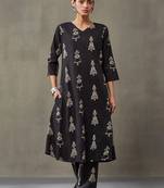 everyday women ethnic motifs printed regular cotton kurta with trousers
