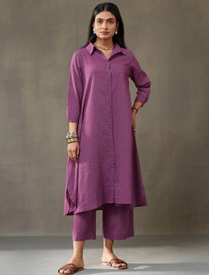 smart women printed regular cotton kurta with trousers 1