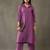 smart women printed regular cotton kurta with trousers