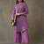 workwear women striped regular cotton kurti with palazzos