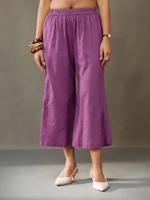 workwear women striped regular cotton kurti with palazzos 7
