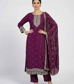 smart women ethnic motifs embroidered regular kurta with trousers & with dupatta