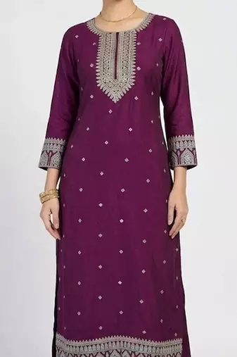 smart women ethnic motifs embroidered regular kurta with trousers & with dupatta