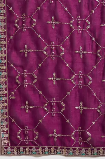smart women ethnic motifs embroidered regular kurta with trousers & with dupatta