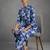 contemporary women floral printed regular kurta with trousers