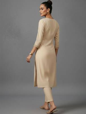 everyday women embroidered regular thread work kurta with trousers & with dupatta 4