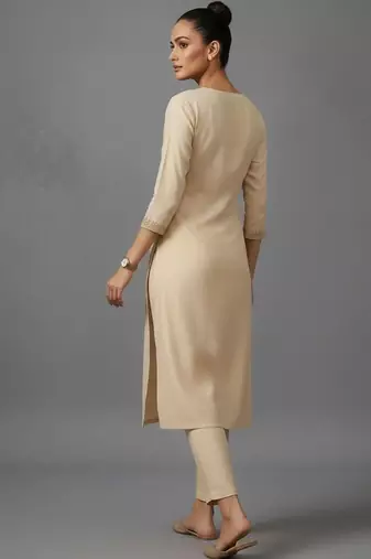 everyday women embroidered regular thread work kurta with trousers & with dupatta