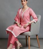 everyday women ethnic motifs printed regular kurta with trousers & with dupatta