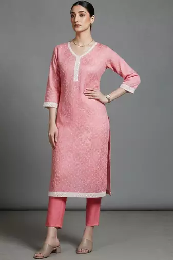everyday women ethnic motifs printed regular kurta with trousers & with dupatta