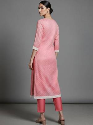everyday women ethnic motifs printed regular kurta with trousers & with dupatta 4